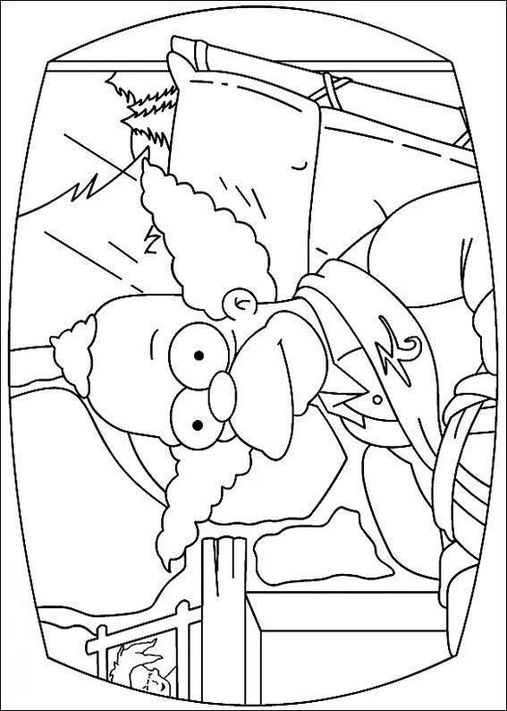 Desenho de Simpsons para colorir e imprimir: número 23