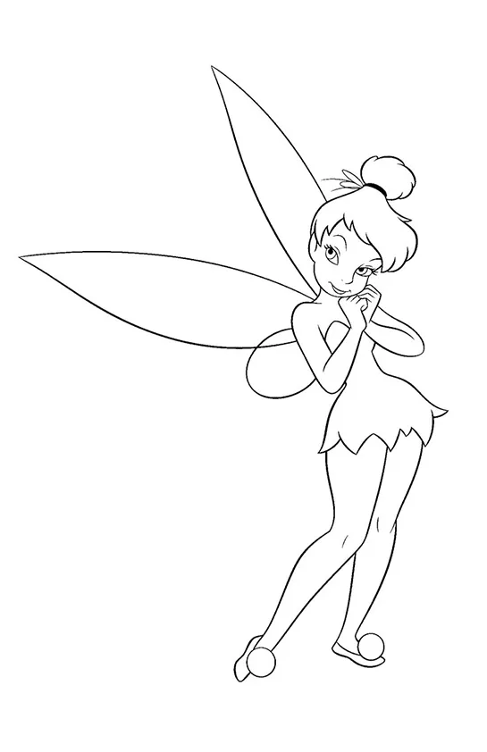 Desenho de Sininho para colorir e imprimir: número 7