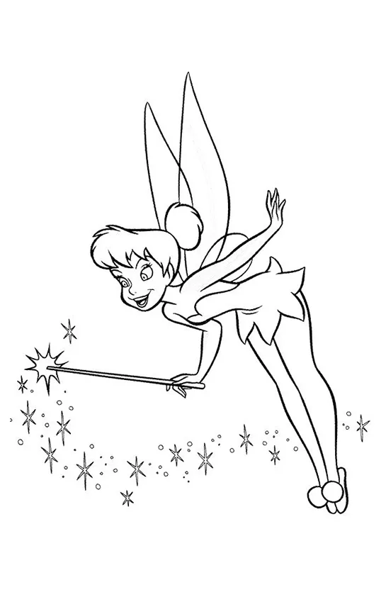 Desenho de Sininho para colorir e imprimir: número 8