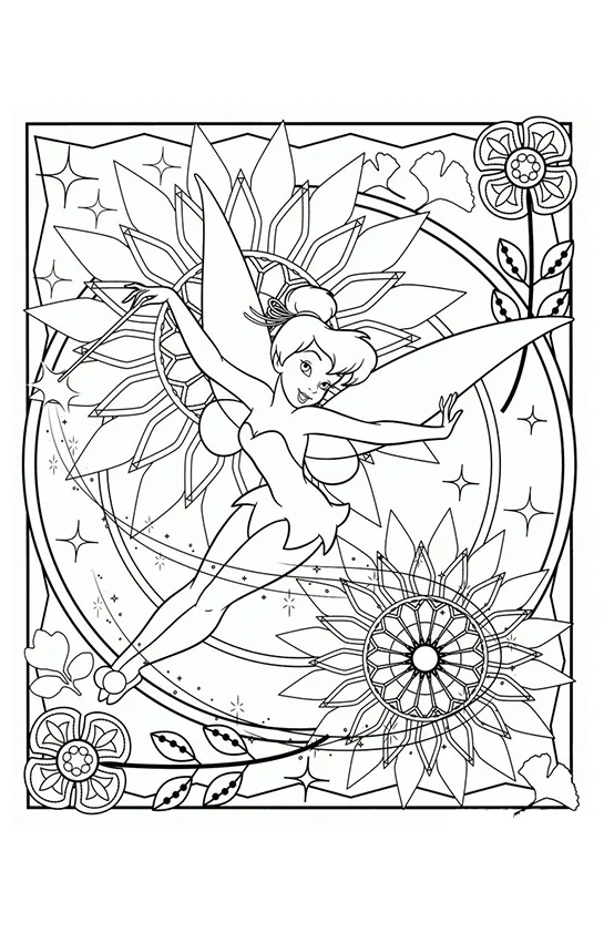 Desenho de Sininho para colorir e imprimir: número 13