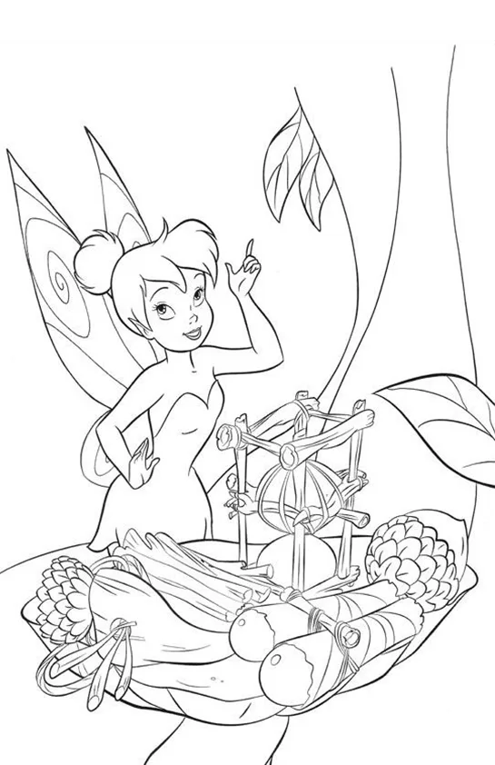 Desenho de Sininho para colorir e imprimir: número 14