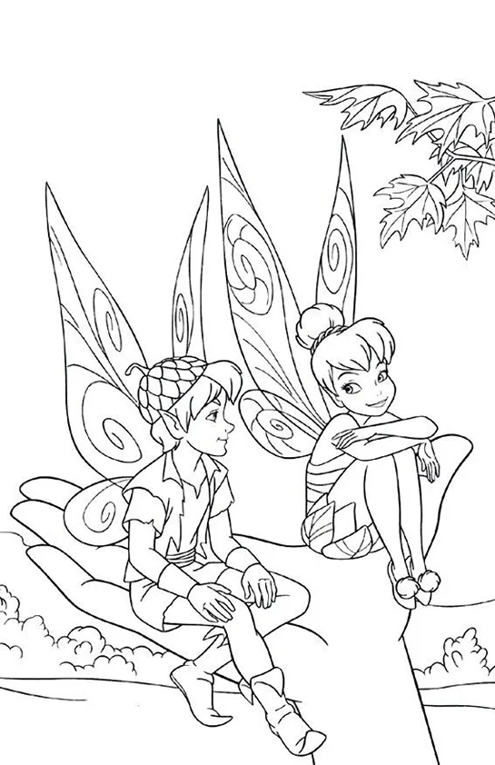 Desenho de Sininho para colorir e imprimir: número 15