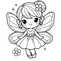 Desenho de Sininho para colorir e imprimir: número 18