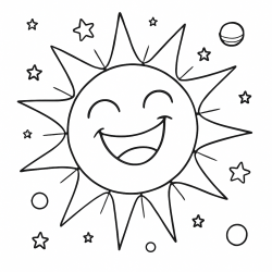 Desenho de Sistema Solar para colorir e imprimir: número 11