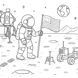 Desenho de Sistema Solar para colorir e imprimir: número 15