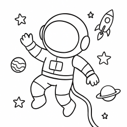 Desenho de Sistema Solar para colorir e imprimir: número 16