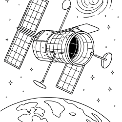 Desenho de Sistema Solar para colorir e imprimir: número 17