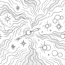 Desenho de Sistema Solar para colorir e imprimir: número 19