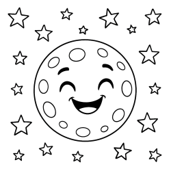 Desenho de Sistema Solar para colorir e imprimir: número 20