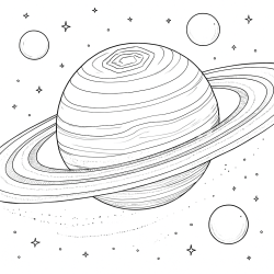 Desenho de Sistema Solar para colorir e imprimir: número 21