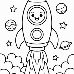 Desenho de Sistema Solar para colorir e imprimir: número 22