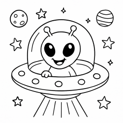 Desenho de Sistema Solar para colorir e imprimir: número 24