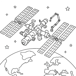 Desenho de Sistema Solar para colorir e imprimir: número 25