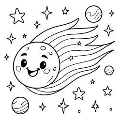 Desenho de Sistema Solar para colorir e imprimir: número 27