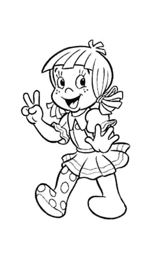 Desenho de Sitio do Picapau Amarelo para colorir e imprimir: número 5