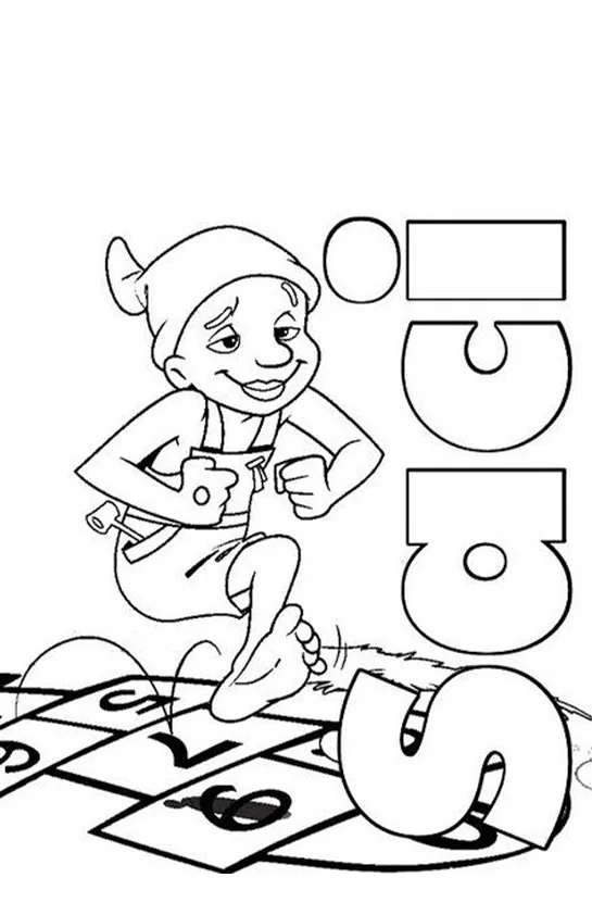 Desenho de Sitio do Picapau Amarelo para colorir e imprimir: número 7