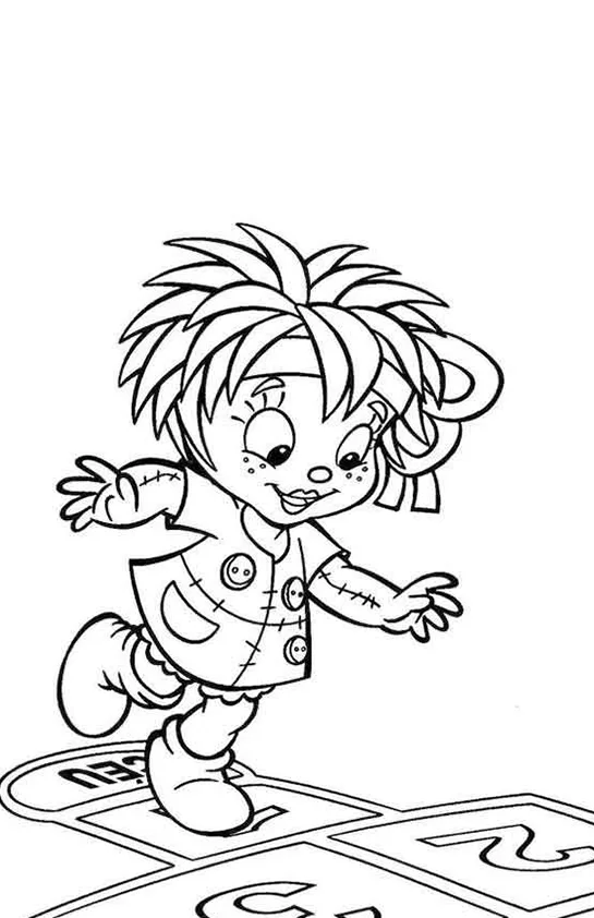Desenho de Sitio do Picapau Amarelo para colorir e imprimir: número 9