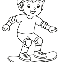 Desenho de Skate para colorir e imprimir: número 11