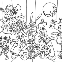 Desenho de Skibidi Toilet para colorir e imprimir: número 2