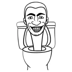Desenho de Skibidi Toilet para colorir e imprimir: número 10
