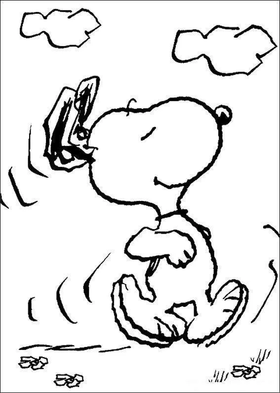 Desenho de Snoopy para colorir e imprimir: número 8