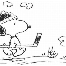 Desenho de Snoopy para colorir e imprimir: número 10