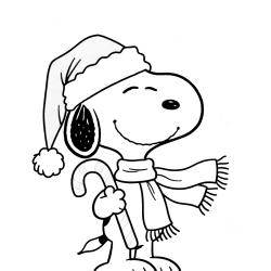 Desenho de Snoopy para colorir e imprimir: número 12
