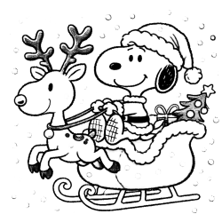 Desenho de Snoopy para colorir e imprimir: número 13