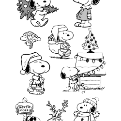 Desenho de Snoopy para colorir e imprimir: número 14