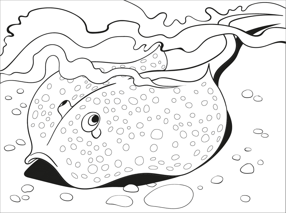 Desenho de Sob O Mar para colorir e imprimir: número 1