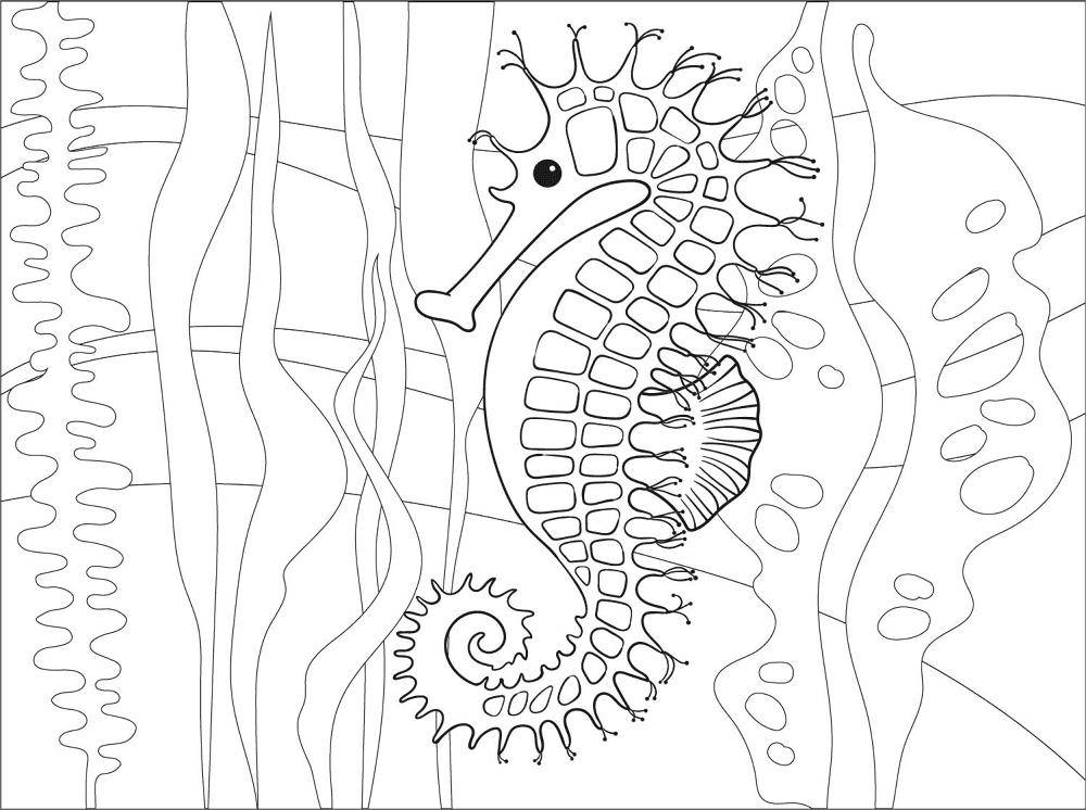 Desenho de Sob O Mar para colorir e imprimir: número 2