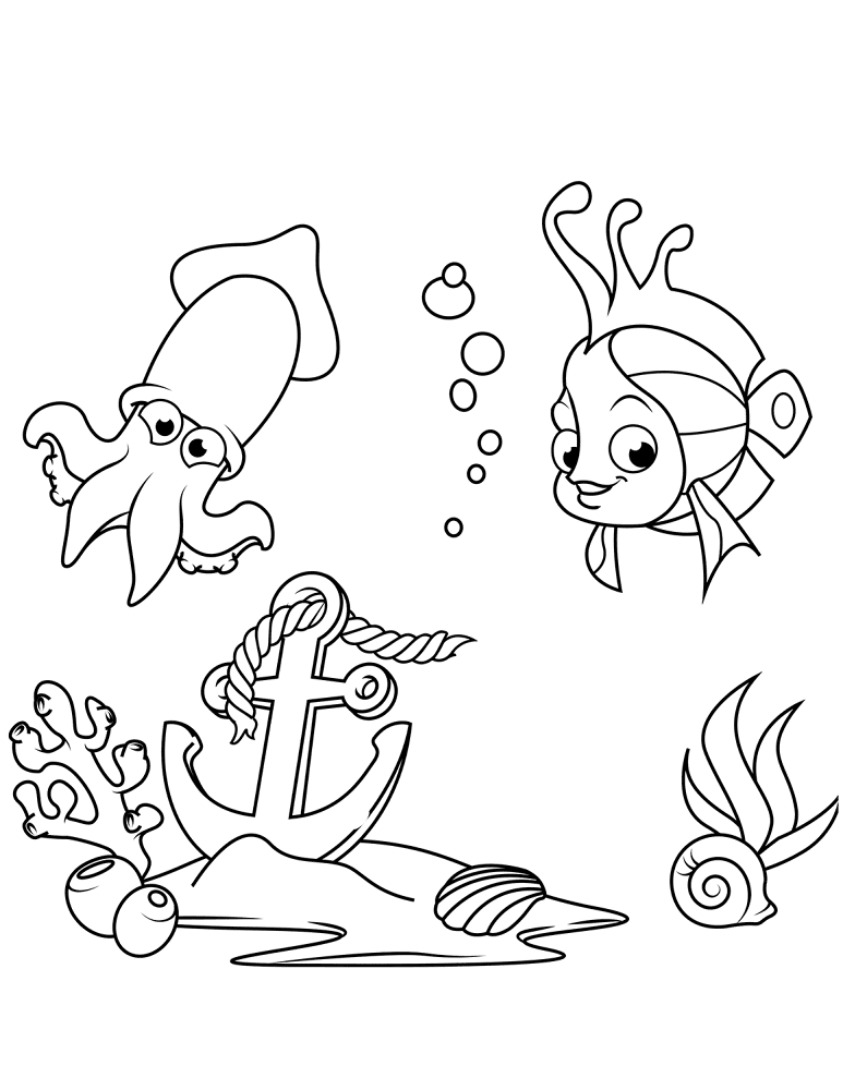 Desenho de Sob O Mar para colorir e imprimir: número 28