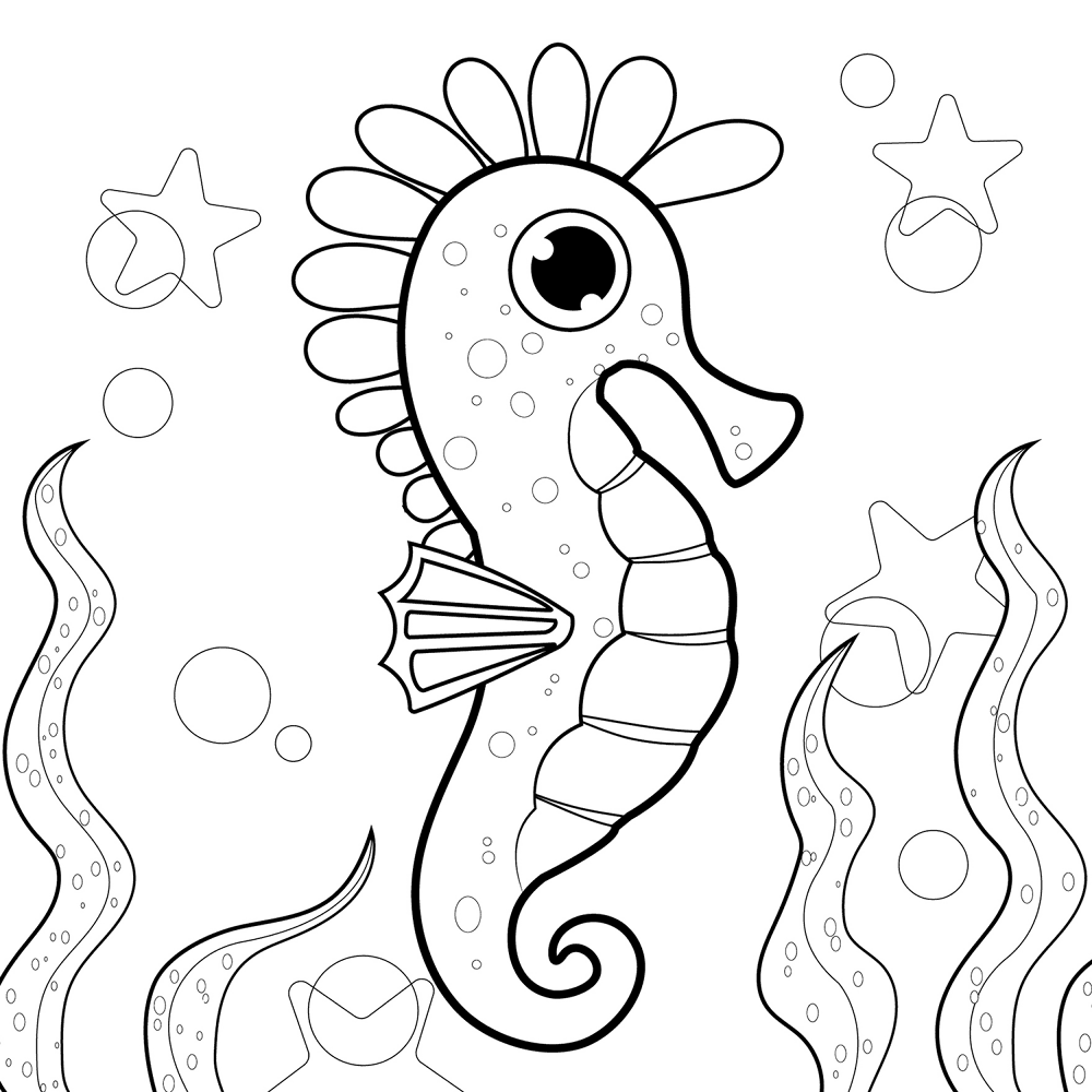 Desenho de Sob O Mar para colorir e imprimir: número 41