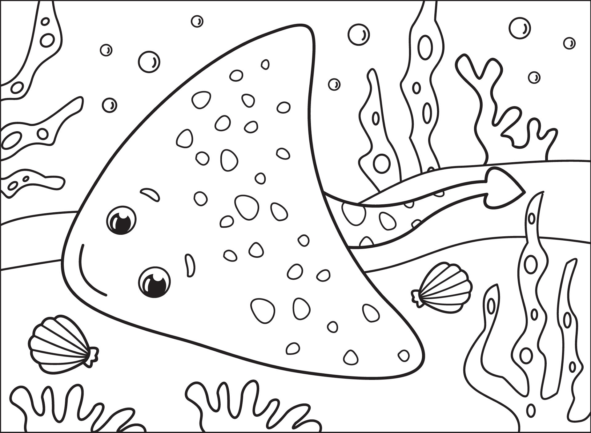 Desenho de Sob O Mar para colorir e imprimir: número 47