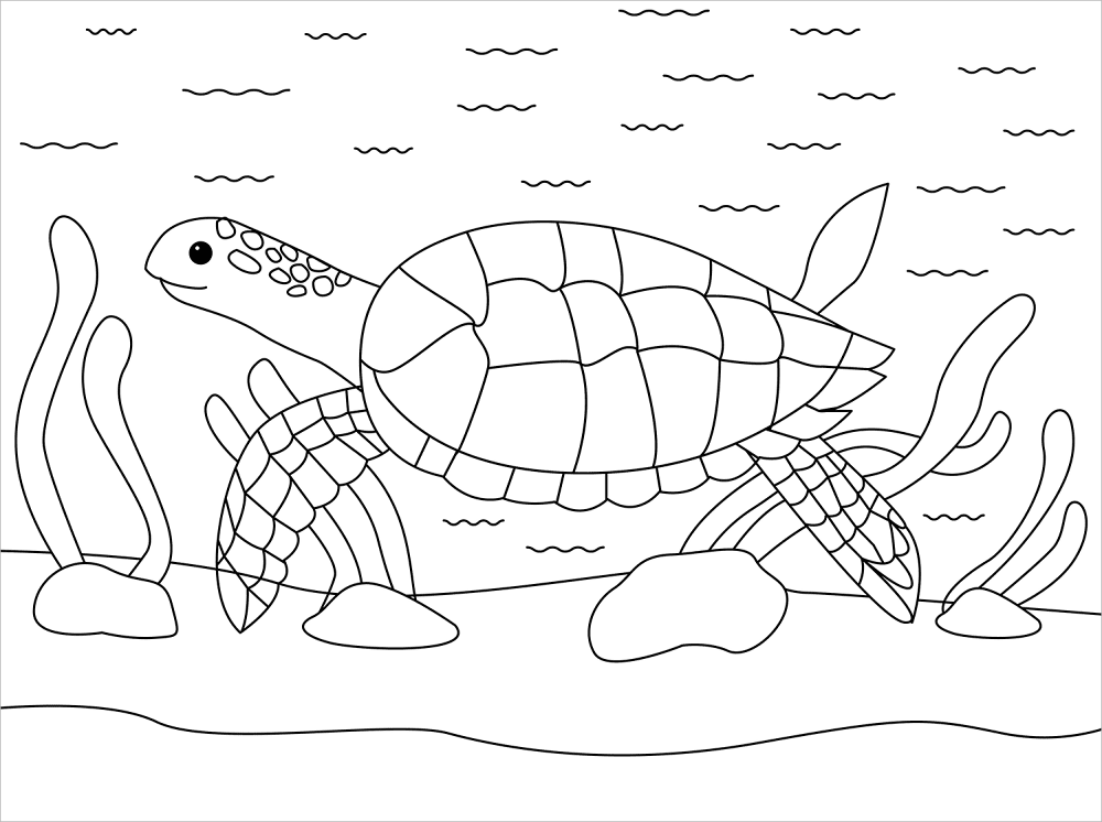 Desenho de Sob O Mar para colorir
