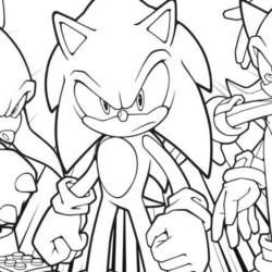 Desenho de Sonic para colorir e imprimir: número 1