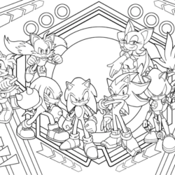 Desenho de Sonic para colorir e imprimir: número 2