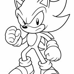 Desenho de Sonic para colorir e imprimir: número 11