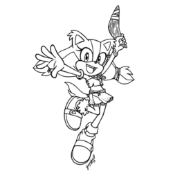 Desenho de Sonic para colorir e imprimir: número 13