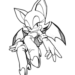 Desenho de Sonic para colorir e imprimir: número 14