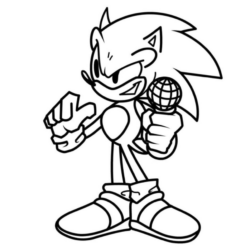 Desenho de Sonic para colorir e imprimir: número 16