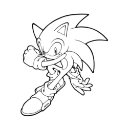 Desenho de Sonic para colorir e imprimir: número 17