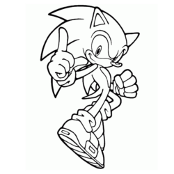 Desenho de Sonic para colorir e imprimir: número 20