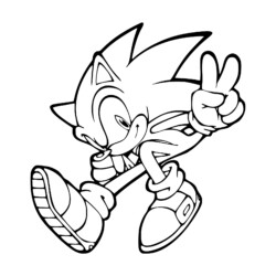 Desenho de Sonic para colorir e imprimir: número 22
