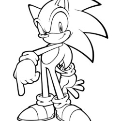 Desenho de Sonic para colorir e imprimir: número 23