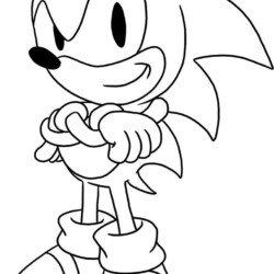Desenho de Sonic para colorir e imprimir: número 24