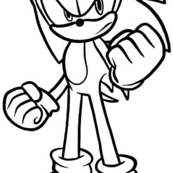 Desenho de Sonic para colorir e imprimir: número 26