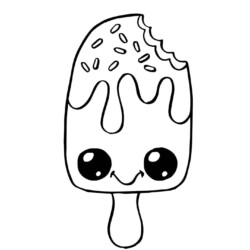 Desenho de Sorvetes para colorir e imprimir: número 2