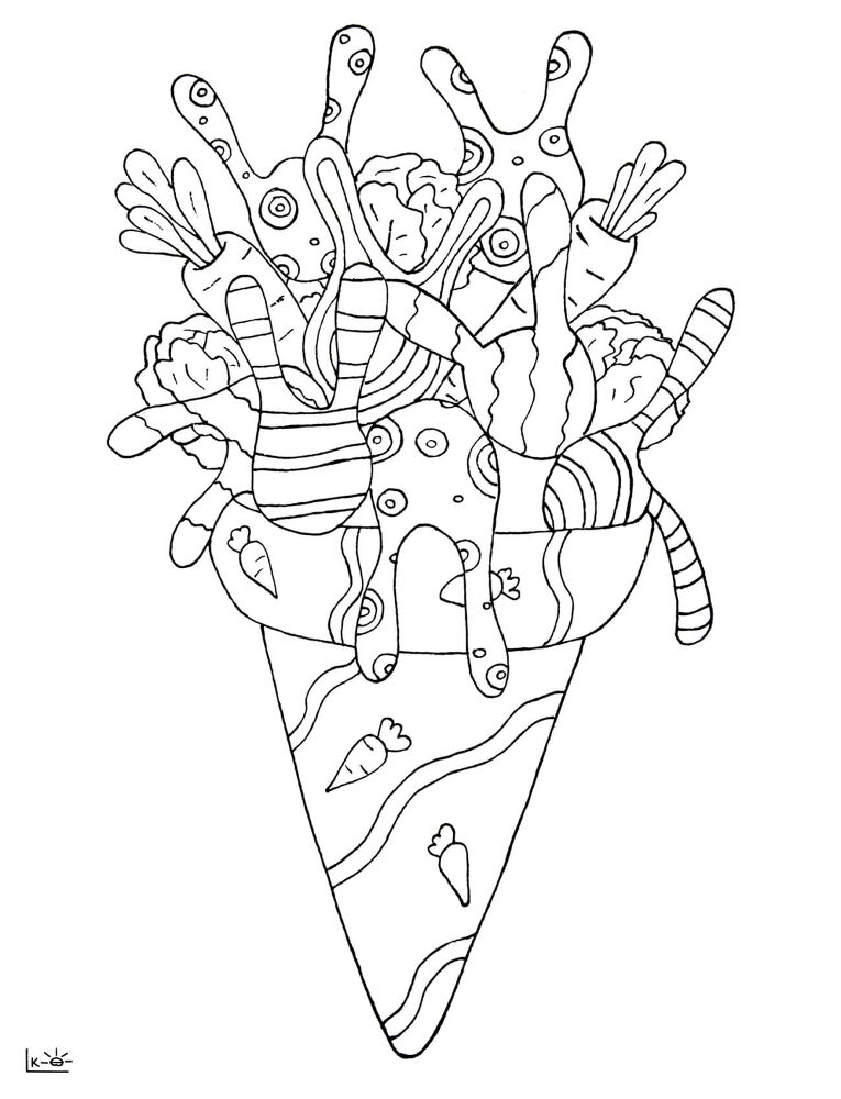 Desenho de Sorvetes para colorir e imprimir: número 9