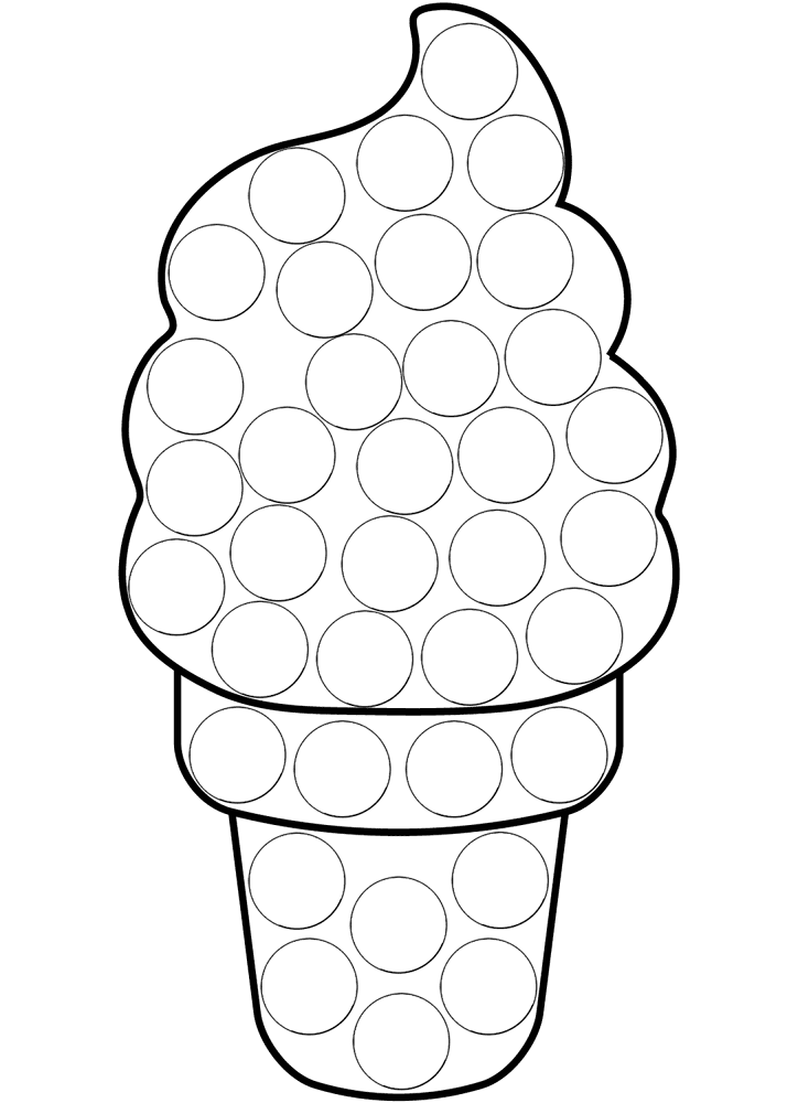 Desenho de Sorvetes para colorir e imprimir: número 10